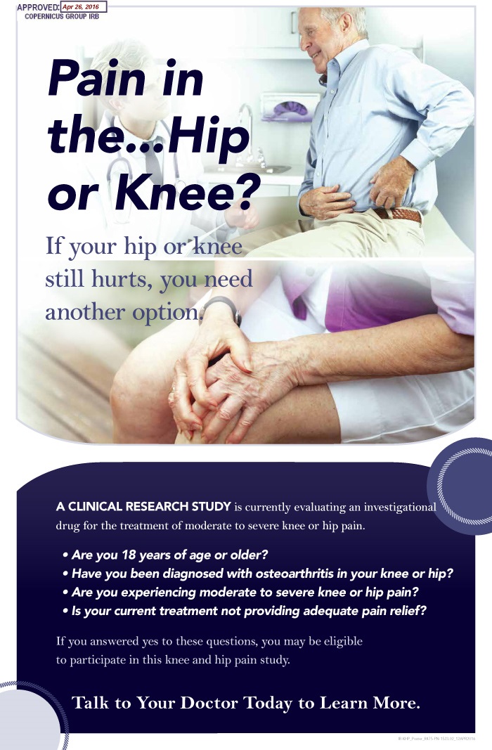 Arthritis of The Hip or Knee New York NY (Clinical Trial 37537)