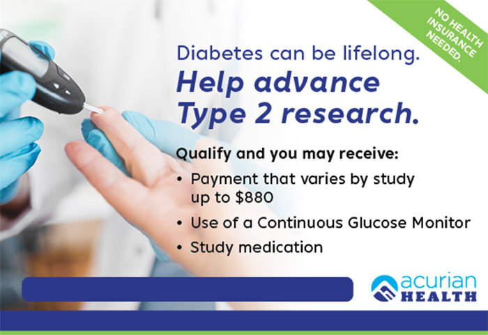 <b>Type 2 Diabetes - Multiple Locations in the US</b>
