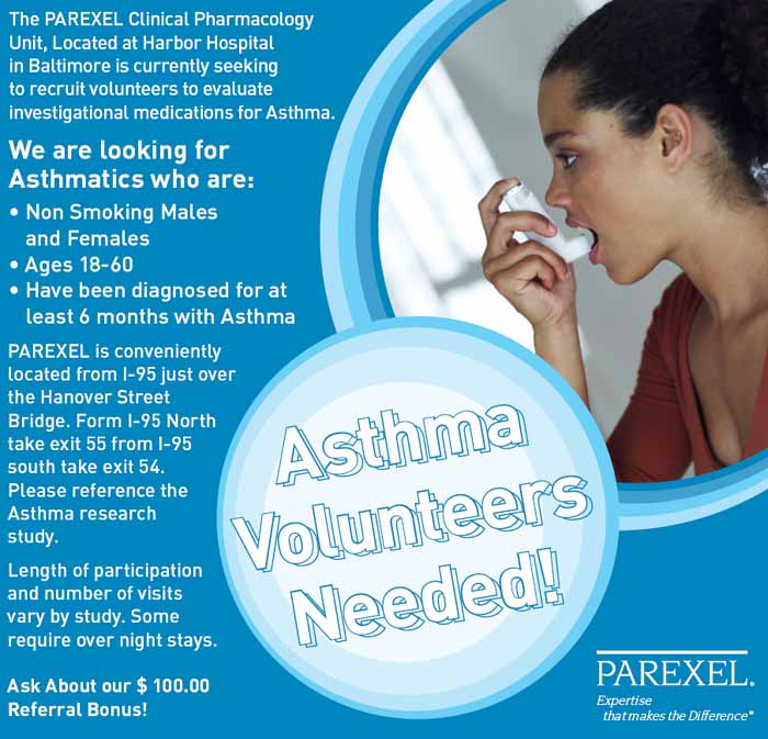 Asthma - Baltimore MD (Clinical Trial # 7839)
